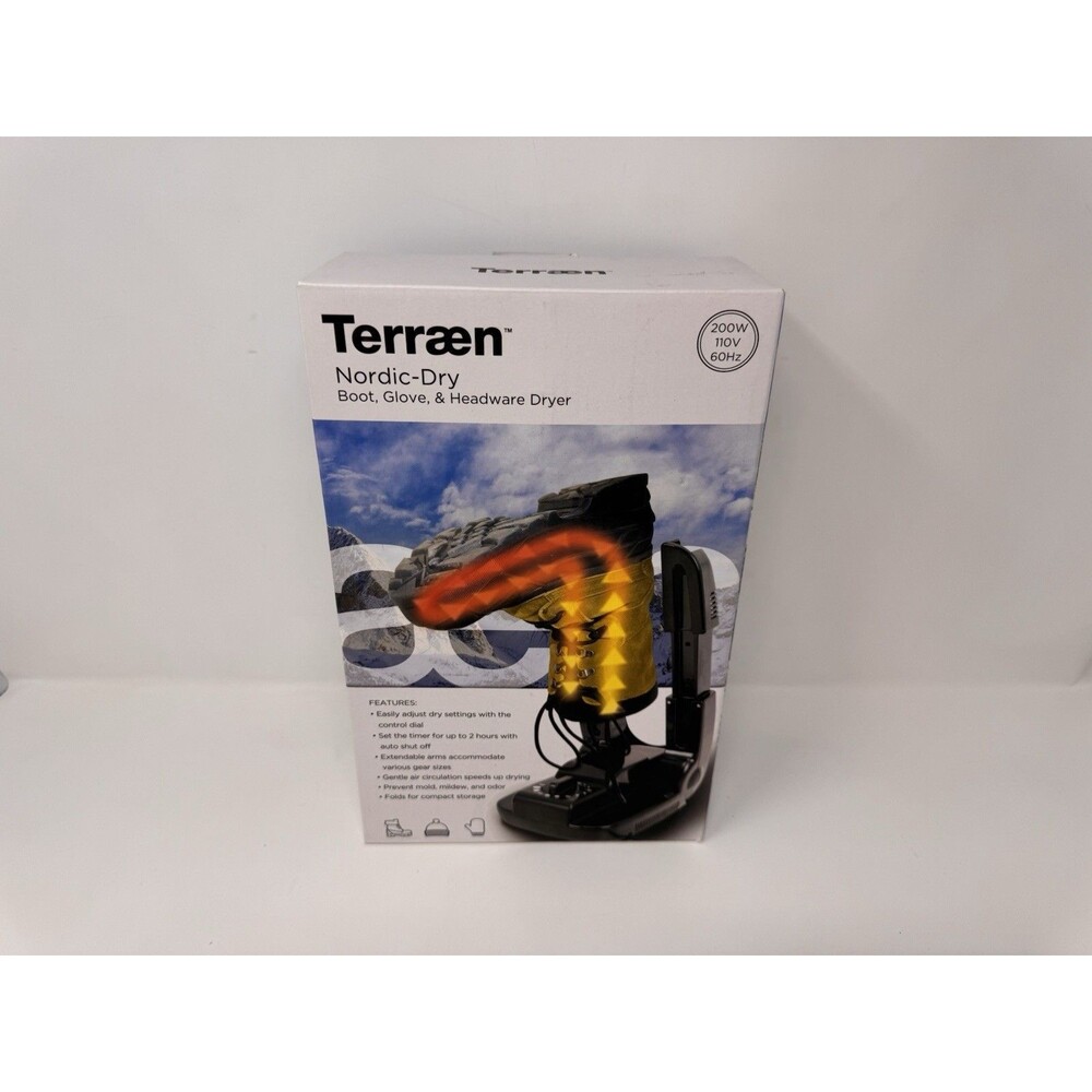 Terraen Nordic-Dry Boot Dryer Glove Helmet Dryer 200W Timer New Sealed